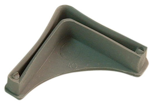 contera sencilla de plastico  para estanteria metalica